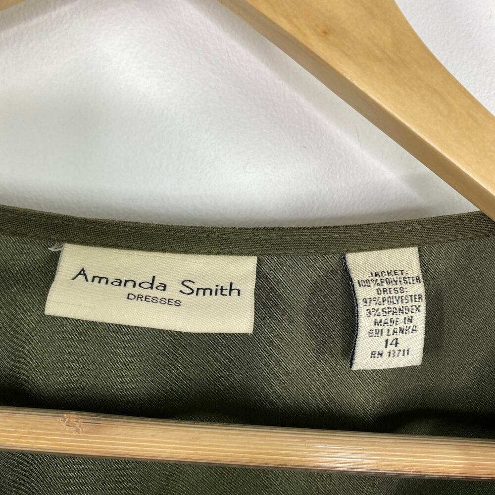 Amanda Smith Womens‎ Y2K Green Faux Suede Sleeveless Maxi Dress Size 14 Earthy - Picture 5 of 7